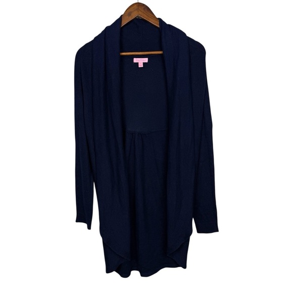 Lilly Pulitzer Navy Open Front Cardigan - Picture 1 of 5